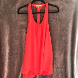 RACER LOW BACK . CORAL DRESS